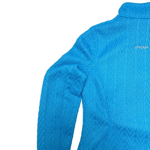 Spyder Hoody Cable Core Zipup - Baby Blue | Med - Picture 13 of 15